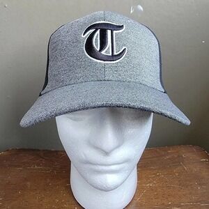 OLD English Letter T Logo HAT 1924 Ahead Performance Mid Fit CAP Adjustable Gray